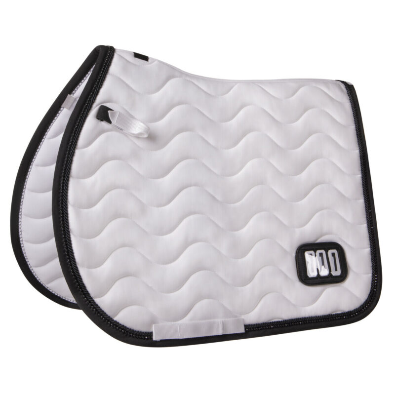 QHP springunderlag med stævnenummer - hvidt