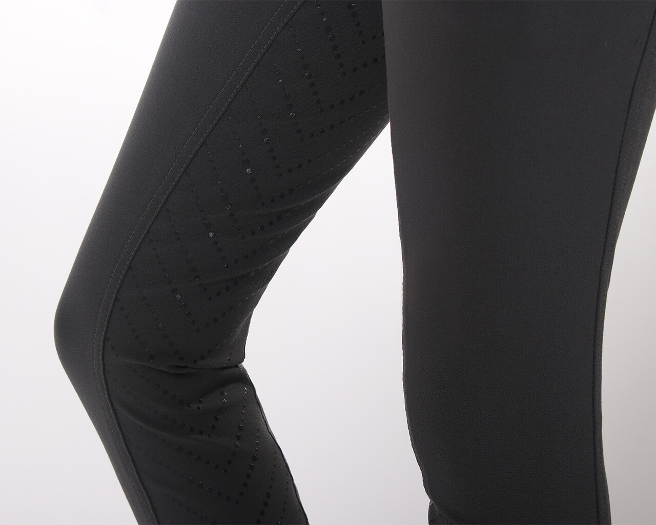 QHP Ninthe junior ridebukser med full grip - grå - Billede 5