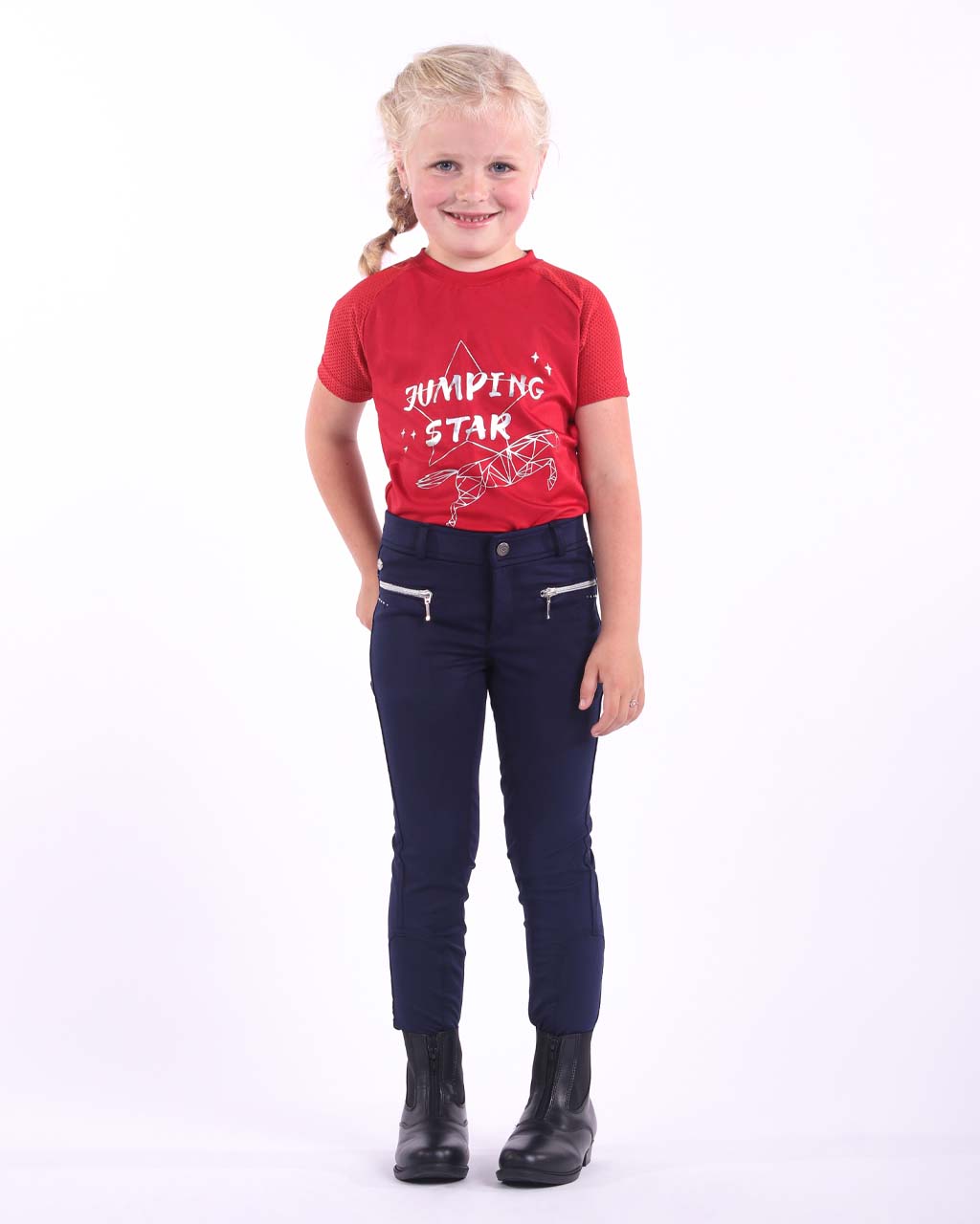 QHP Zora T-shirt - rød - Billede 3