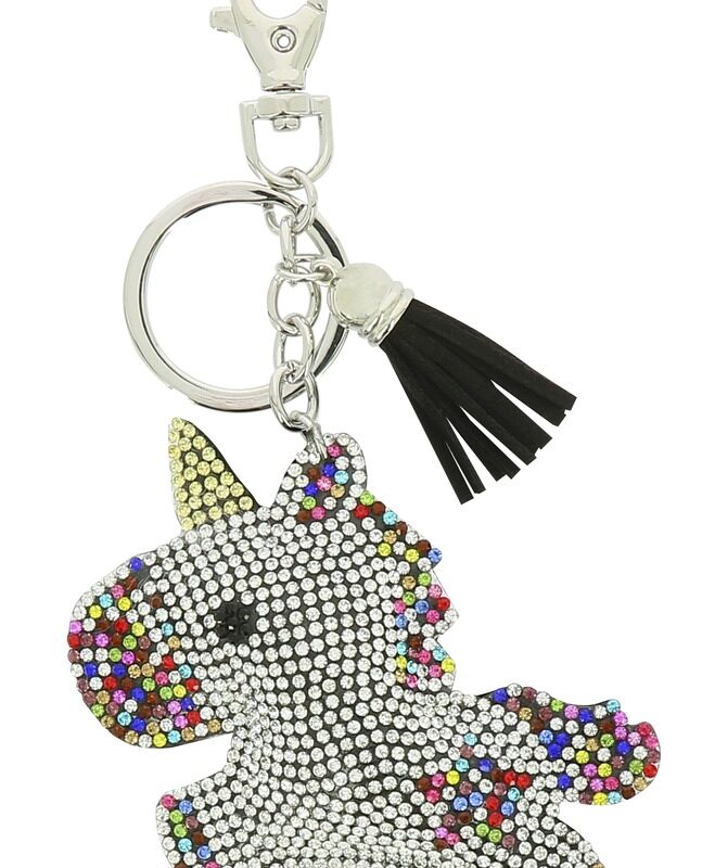 Nøglering - babyenhjørning med sten