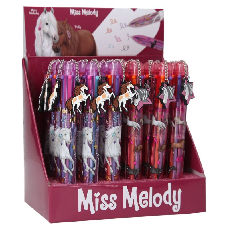 Miss Melody kuglepen med 6 farver
