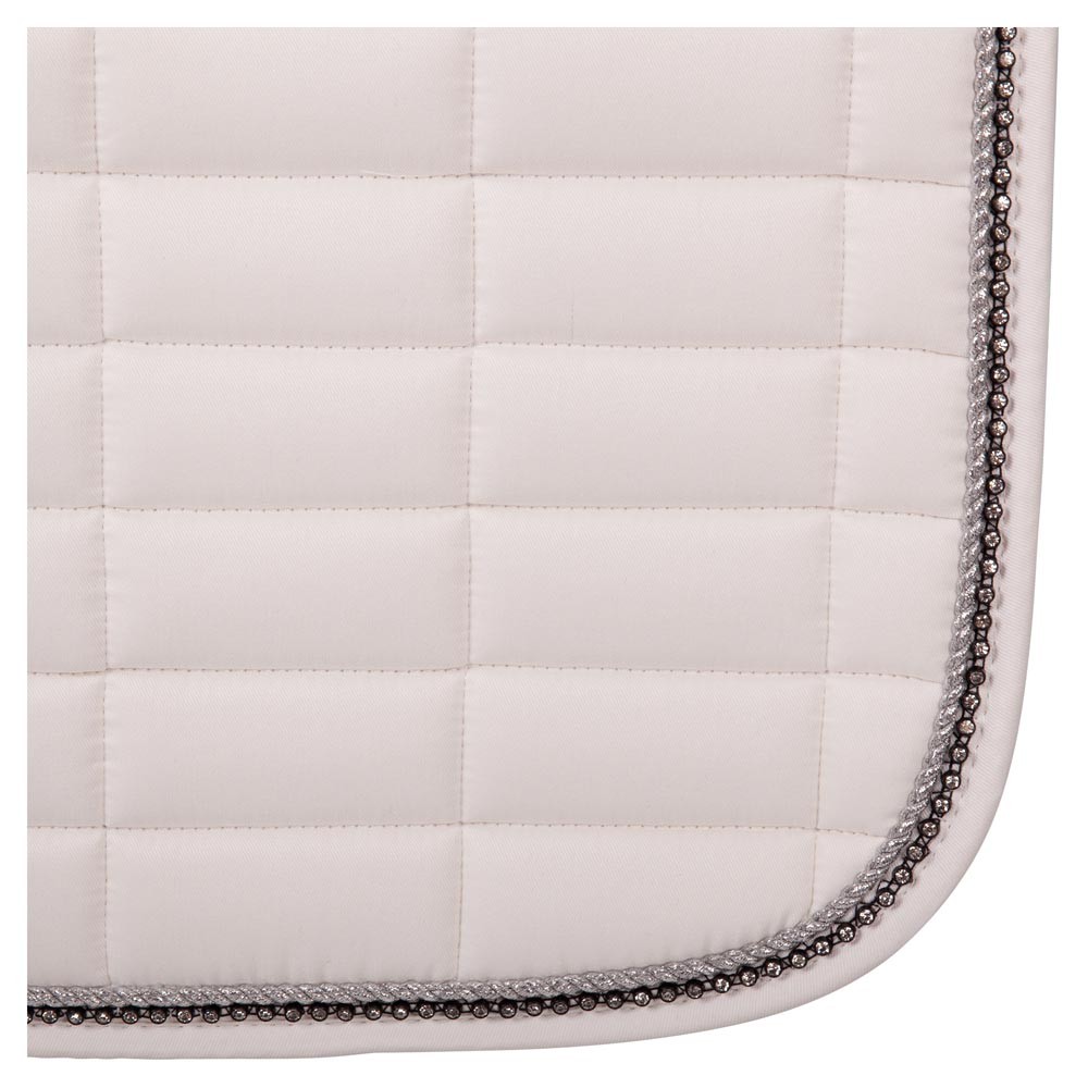 BR Glamour Chic dressurunderlag med rhinsten - Hvid - Billede 2