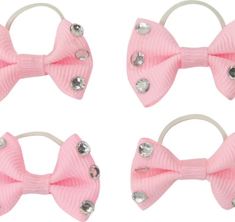 Elastikker med sløjfe - lyserød