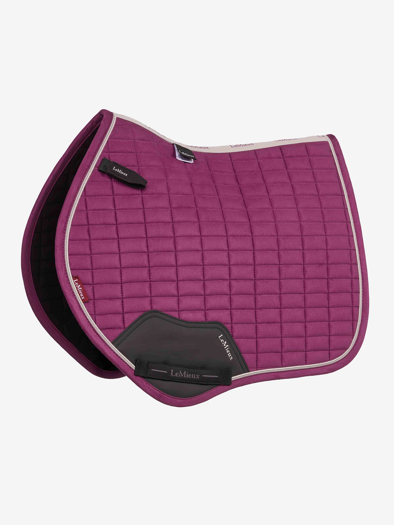 LeMieux Suede Close Contact springunderlag - Blackberry - Full